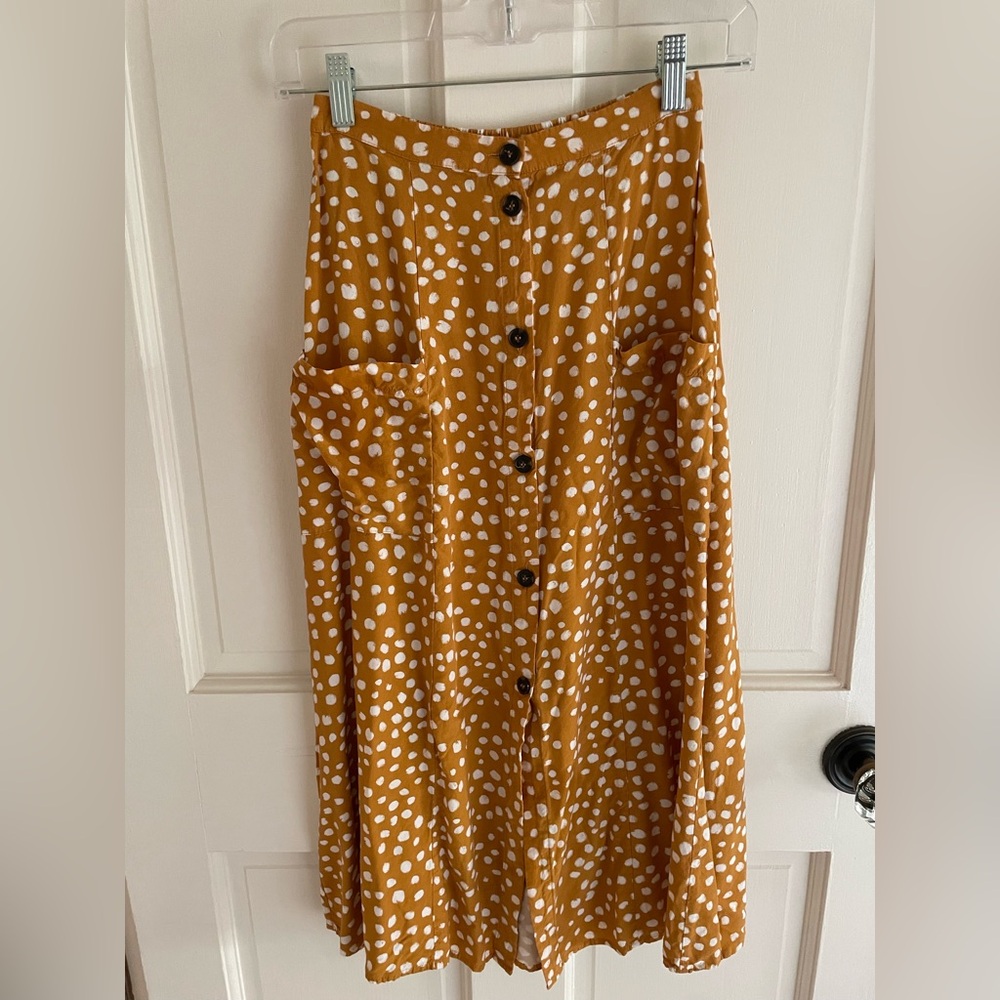 DR2 Midi Skirt in mustard XS